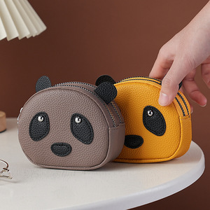 Leather Pouch Key Chains <b>Wallets</b> <b>Cute</b> Bag Charm Mini Coin Purse Keychain Leather <b>Wallet</b> Coin Panda Pouch Keychain Money Pouch - Product Image 3