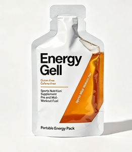 Gel Energético para Correr y Hacer Ejercicio, Sin Gluten, Sin Cafeína, Apoyo Energético Pre y Durante el Entrenamiento, Absorción Rápida para Gimnasio en Casa, Deportes al Aire Libre - Product Image 1