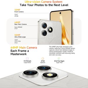 100% Original nuevo <span class=keywords><strong>Ulefone</strong></span> Note 18 <span class=keywords><strong>Pro</strong></span> 6GB + 256GB cara ID lado huella dactilar 6,78 "Android 14 Octa Core Dual SIM OTG NFC móvil - Product Image 5