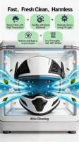 Distributeur automatique de désinfection UVC OUYUAN conforme ADA pour vêtements de travail, casques de moto et ballons de basketball, avec SDK