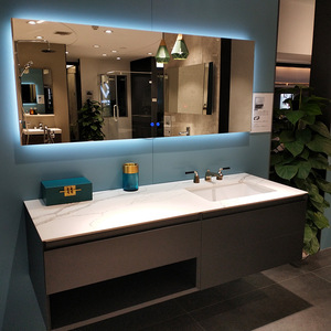 Italian Modern <strong>Rustic</strong> Solid Wood Double Sink <strong>Bathroom</strong> <strong>Vanities</strong> , <strong>Bathroom</strong> Furniture - Product Image 1