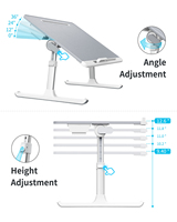 Xgear 17 "PU Leder Laptop Tisch halterung Verstellbarer Schreibtisch Faltbarer neuer Mini Klapptisch für Bett Geschenk zimmer Schreibtisch Xgear