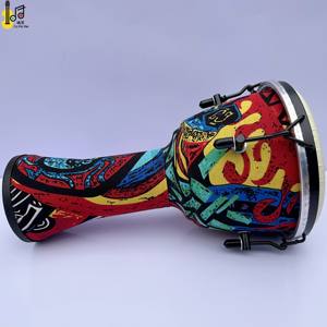 Instrumento Musical de percusión de 8 pulgadas de diámetro, tambor de mano africano indígena, juguete para niños, adultos, cabeza de 20cm, Tambor Africano de piel de cuero - Product Image 4