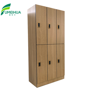 Locker Moderno <span class=keywords><strong>de</strong></span> 12mm en HPL con Acabado <span class=keywords><strong>de</strong></span> Madera para Gimnasio o Estudiante, Estructura <span class=keywords><strong>de</strong></span> Laminado Compacto Desmontable - Product Image 2