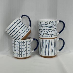 Quality Choice Customizable Striped Handmade Exquisite Porcelain <b>Ceramic</b> <b>Mugs</b> for Latte/Afternoon Tea Food Safe Microwave - Product Image 3