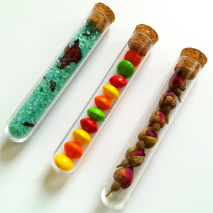 Tubos de ensayo Tianjing de 15 ml de plástico con tapones de corcho para sales de baño y infusiones de hierbas - Product Image 2