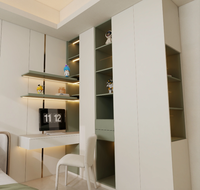 Armoire de chambre d'enfant avec bureau, mobilier moderne pour chambre d'enfant