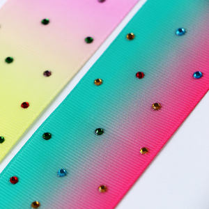 Ruban de diamant imprimé strass 38mm sur mesure pour nœuds de cheveux - Product Image 5