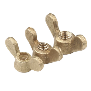 Écrous à oreilles en laiton massif (écrous papillon) à serrage manuel pour boulons et vis M3-M24, fixation <span class=keywords><strong>Guer</strong></span>, modèle DIN315 pour le bois - Product Image 4