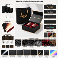 Boîte rigide pliante en carton noir de luxe personnalisée, avec couvercle magnétique, pour produits de marque