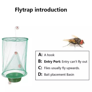 Eco-Friendly Non-Toxic Fly Trap Cage Foldable Hanging Fly Catcher for Yard Orchard Pigsty - Product Image 3