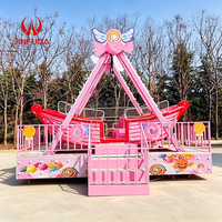 Machine de jeux de carnaval mobile montée sur remorque manèges de divertissement pour enfants bateau pirate à vendre