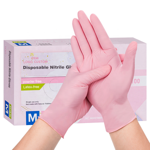 Saf nitril mutfak temizleme dövme gıda servisi pembe güzellik salonu <span class=keywords><strong>spa</strong></span> berber masaj saç yıkama tırnak sanat nitril eldiven eldiven - Product Image 3