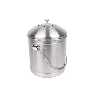 <strong>Large</strong> 7L Stainless Steel Composter Waste Pail Indoor Countertop <strong>Kitchen</strong> Recycling <strong>Bin</strong> - Product Image 6
