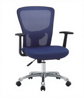 Chaise de bureau exécutive moderne, ergonomique, en maille, réglable en hauteur, noire, fabriquée par Kaln Factory, modèle KL-T75A-1