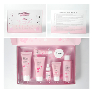 Trousse de Beauté pour Femmes avec Logo Personnalisé, Soins du Visage Éclaircissants au <span class=keywords><strong>Sakura</strong></span> Japonais 7 Pièces, Hydratant et Meilleur Kit - Product Image 2