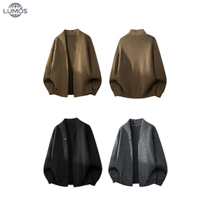 Cárdigan de Moda para Hombre, para Invierno y Otoño, Abierto, Grueso, de Acrílico, con Cuello en V, un Solo Botón, para Uso Diario, Estilo Urbano, Transpirable - Product Image 3