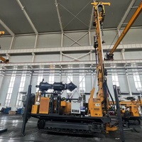 Machine de forage de puits à circulation inversée, alimentée au diesel, sur chenilles, pour puits d'eau jusqu'à 900 m, avec moteur de pompe à engrenages