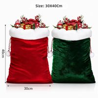 Sac de Noël en velours extra large, sac à cordon pour Noël, sac cadeau personnalisé pour la décoration des fêtes