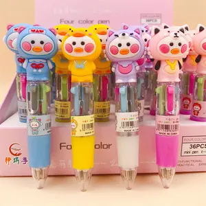 Stylo à bille en plastique parfumé court en forme d'animal de dessin animé kawaii, papeterie de bonne promotion, 4 couleurs, belgique, 2023, Offre Spéciale