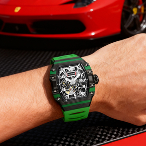 <span class=keywords><strong>Orologio</strong></span> Meccanico <span class=keywords><strong>Automatico</strong></span> <span class=keywords><strong>Unisex</strong></span> di Alta Qualità con Quadrante in Cristallo Zaffiro e Cinturino in Acciaio Inossidabile, Design Shamrock King - Product Image 5