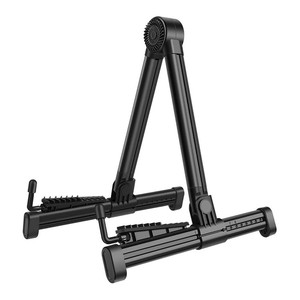 Support de <span class=keywords><strong>guitare</strong></span> noir en forme de A avec coussinet en silicone, pliable, stable, en ABS, pour <span class=keywords><strong>guitare</strong></span> folk, idéal pour la maison et la salle de classe - Product Image 1