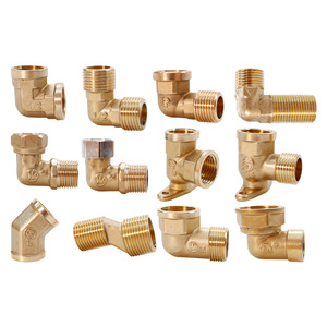 Coude en laiton de 1/2 pouce à 90 degrés avec filetage intérieur et extérieur pour la plomberie, joint spécial - Product Image 1