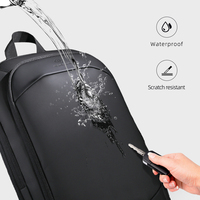 Sac à dos pour ordinateur portable imperméable avec logo personnalisé d'usine, avec port de charge USB, sac à dos de voyage et scolaire en Oxford pour hommes