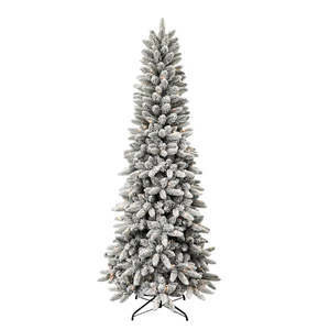 2026 nouvelle vente chaude transfrontalière noël floqué arbre crayon arbre blanc chute neige crypté arbre de noël décoration - Product Image 1