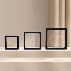 Square Drawer Jewellery <b>Boxes</b> Wholesale With Cardboard Outer PE Window And Pull Out Ribbon Closure For Wedding Favors Jewelry - Product Image 4
