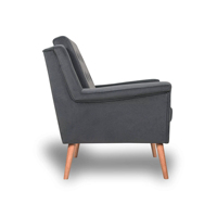 Fauteuil de loisirs moderne en tissu à double coussin pour le salon et le bureau