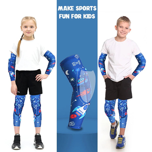 Manchons de compression et genouillères de protection alvéolées pour le football, le volleyball, le basketball et la lutte pour enfants garçons et filles - Product Image 3