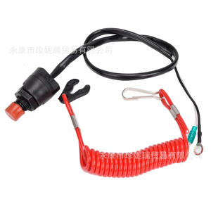 Cuerda de seguridad roja para interruptor de parada de emergencia de motor fueraborda Zhen Nirui, para reparación y reemplazo de motores de gasolina de embarcaciones. - Product Image 1