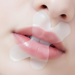 Cinta bucal antironquidos de PE transparente en forma de X Geesion con beneficios oxigenantes para adultos - Product Image 1