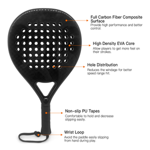 <span class=keywords><strong>Raquette</strong></span> de tennis légère, <span class=keywords><strong>raquette</strong></span> de padel, surface en fibre de carbone avec noyau en mousse EVA à mémoire de forme - Product Image 6