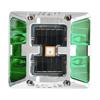 OWLEYE, plots routiers en aluminium blanc, synchronisés par GPS, solaires, résistants aux chocs, IP68, marqueurs routiers LED, sécurité routière