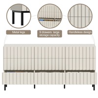 Service OEM, armoire de rangement en bois moderne et contemporaine sur mesure, commode à 9 tiroirs pour chambre à coucher, salon