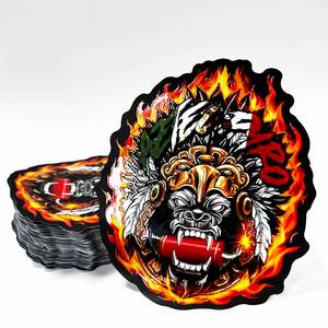 Autocollant personnalisé imprimé sur mesure avec logo UV en relief, en vinyle, pas cher, pour enfants, étiquette découpée individuellement pour la promotion - Product Image 2