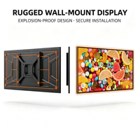 Layar LCD Digital Signage E3 seri 85" dengan Kaca Tempered untuk Pemasangan di Dinding, Cocok untuk Promosi Menu di Pusat Perbelanjaan/Toko