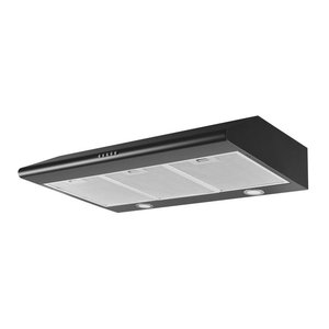<span class=keywords><strong>Campana</strong></span> <span class=keywords><strong>extractora</strong></span> de cocina sin conductos de 60 cm, delgada, negra, con recirculación, 3 velocidades, botón pulsador, filtro de carbón - Product Image 1