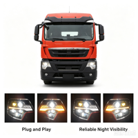 Ensemble de phares à LED complets, 4 faisceaux faibles et 10 faisceaux forts, phare de remplacement pour camion lourd Howo T7H A7 TX T5G
