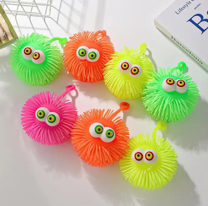 TPR <b>LED</b> Flashing Bouncy <b>Ball</b> Puffer Fish Sensory Fidgeting Toy Children's Luminous Stress Relief Squeeze Toy Creative Gift - Product Image 4