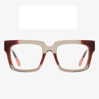 Montures de lunettes surdimensionnées tendance personnalisées 2026 pour femme, en acétate, carrées, pour verres correcteurs