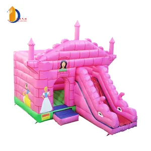 Giá rẻ Lâu Đài Bouncy Hồng Bouncer Inflatable Inflatable Jumping Castle Với Slide Cho Trẻ Em