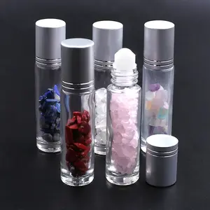 10ml rafine ve gelişmiş anlamda kristal parfüm rulo şişe rulo yağ şişesi Macadam şişe dekorasyon