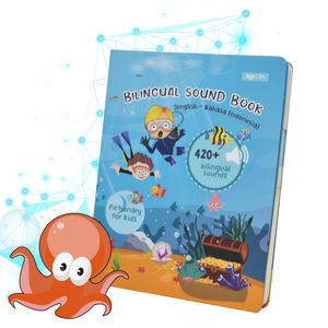Enfants en gros Buku Anak Bersuara <span class=keywords><strong>Pictionary</strong></span> indonésien arabe anglais bilingue livres sonores enfants livre pour le plaisir - Product Image 1