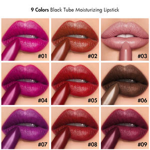 Lápiz Labial Humectante en Tubo Negro de 9 Colores, Venta al por Mayor, Cuidado Labial - Product Image 2