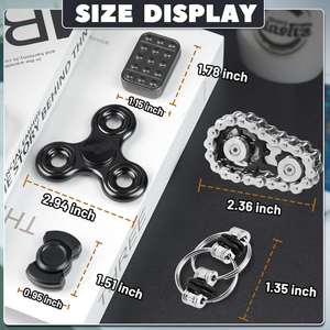 High End <b>Desk</b> Stress Relief Eco-Friendly Metal Texture Slider <b>Rotational</b> Spinner Fingertip Control Tool TOYSRUNNER - Product Image 2