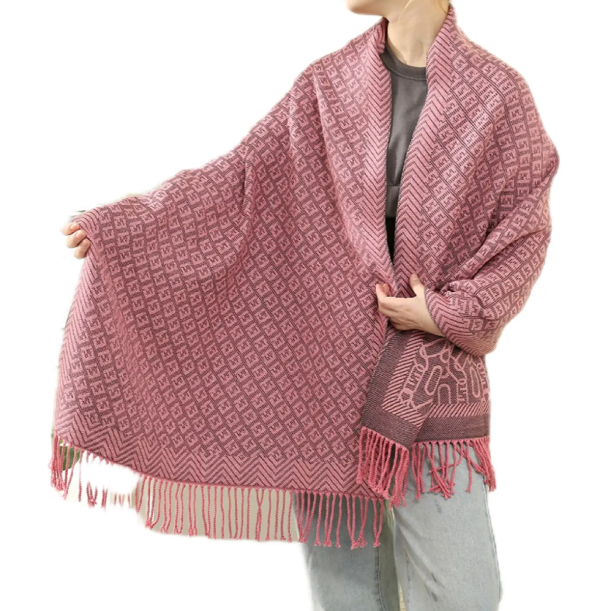 W0006 Muslim women Autumn winter neck long light luxury modest double sided shawls low moq Dubai Kuwait lady scarf stock