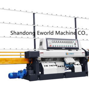 Machine de découpe de verre verticale Eworld à 9 broches, pour bords droits et arrondis, alimentée par <span class=keywords><strong>moteur</strong></span> 380V, usine de fabrication Shandong - Product Image 1